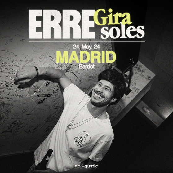 ERRE regresa a Madrid, su ciudad adoptiva, para cerrar la GiraSoles, donde interpretará el repertorio de su reciente último álbum "87 melodías". INNERCIA