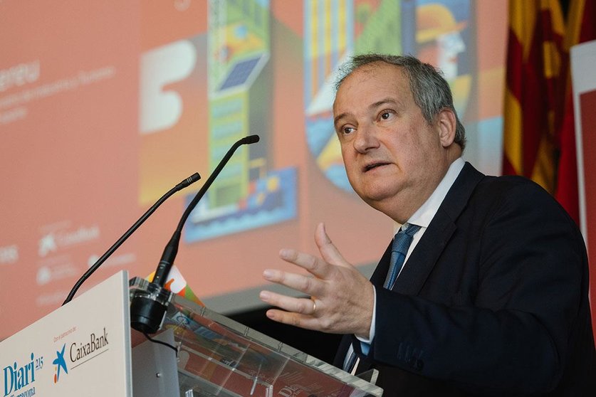 El ministro de Industria y Turismo, Jordi Hereu, durante su intervención en el acto. POOL MONCLOA